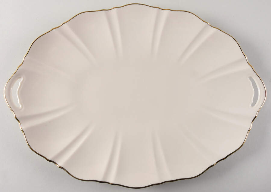 Symphony (Giftware, Gold Trim) 17" Oval Serving Platter by Lenox-1