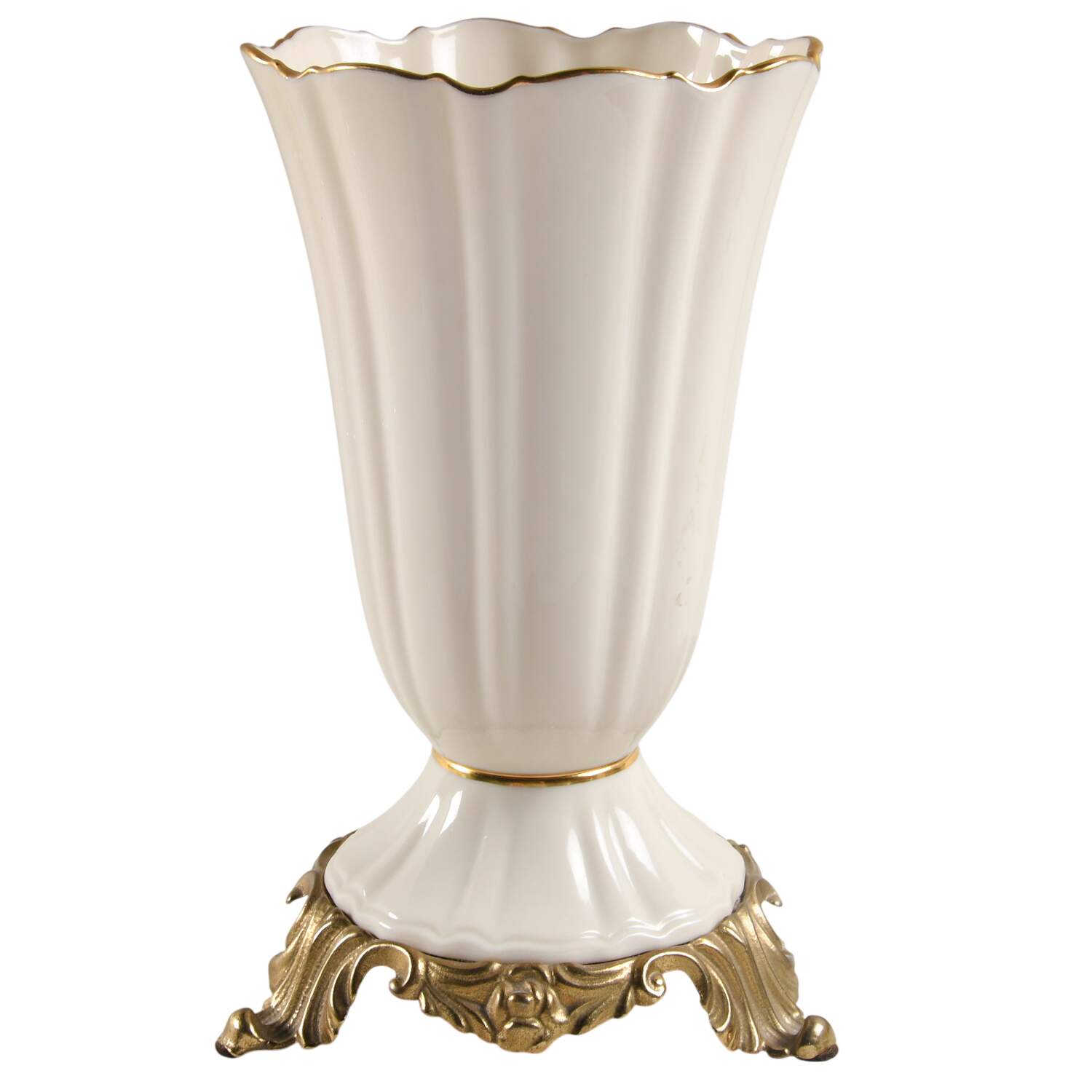 Symphony (Giftware, Gold Trim) 9" Electric Vase Shaped Lamp by Lenox-1