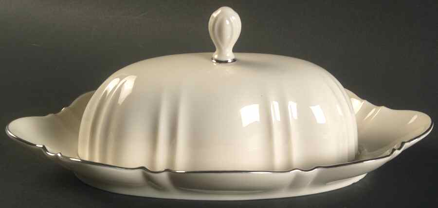Symphony (Giftware, Platinum Trim) 1/4 Lb Covered Butter by Lenox-1