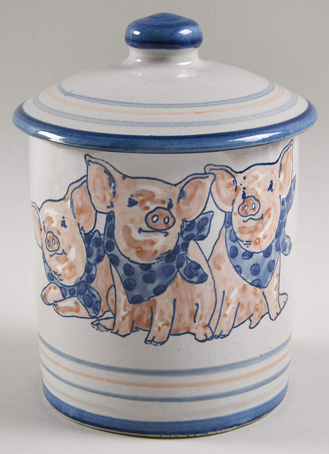 Precious Pigs Small Canister & Lid by Louisville-1