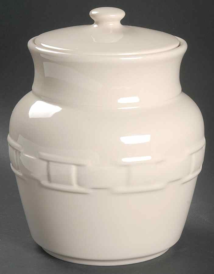 Woven Traditions Ivory Large Canister & Lid by Longaberger-1
