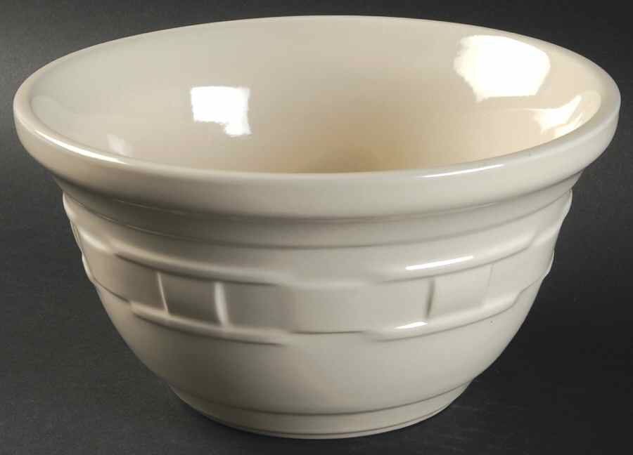Woven Traditions Ivory 8" Mixing Bowl by Longaberger-1
