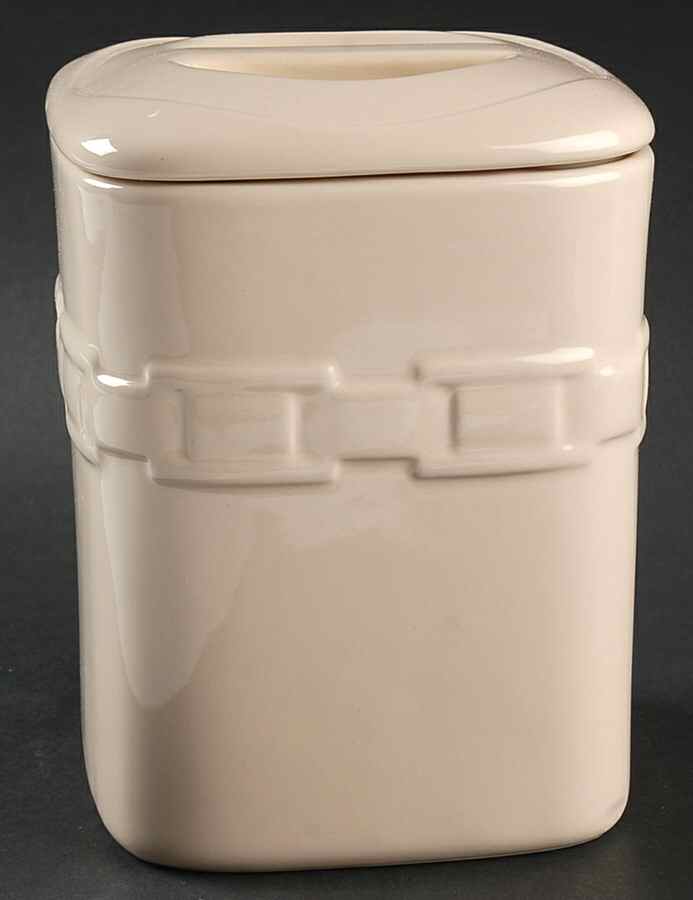 Woven Traditions Ivory Medium Square Canister & Lid by Longaberger-1