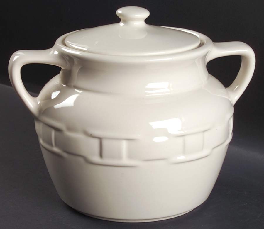 Woven Traditions Ivory Cookie Jar & Lid by Longaberger-1