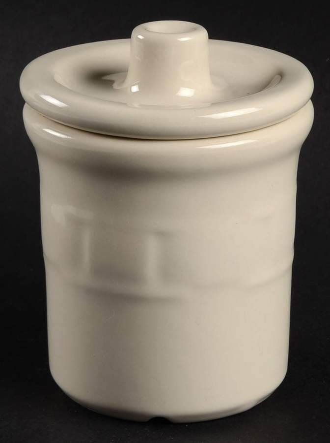Woven Traditions Ivory Condiment Jar & Lid by Longaberger-1