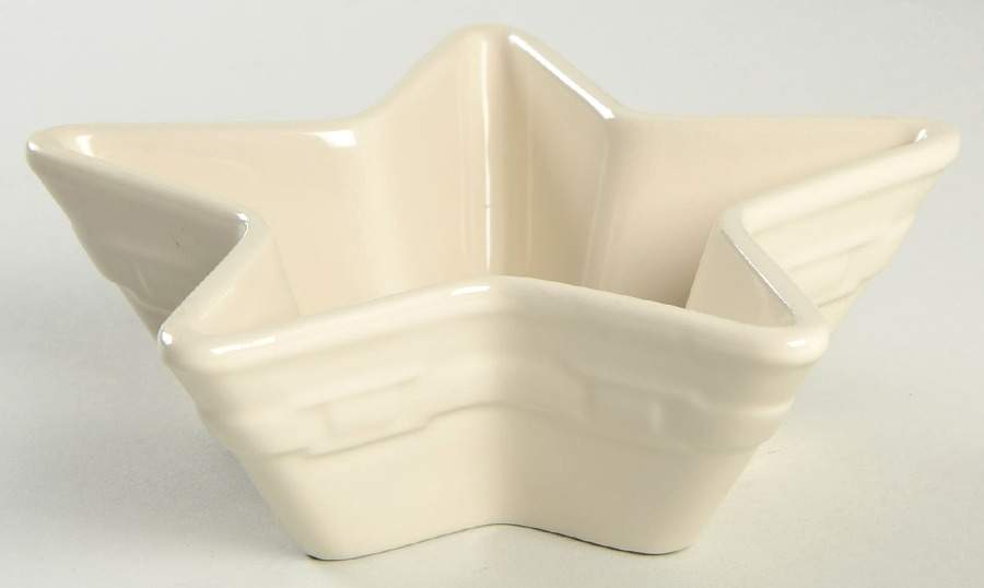 Woven Traditions Ivory Star Shaped Bowl by Longaberger-1