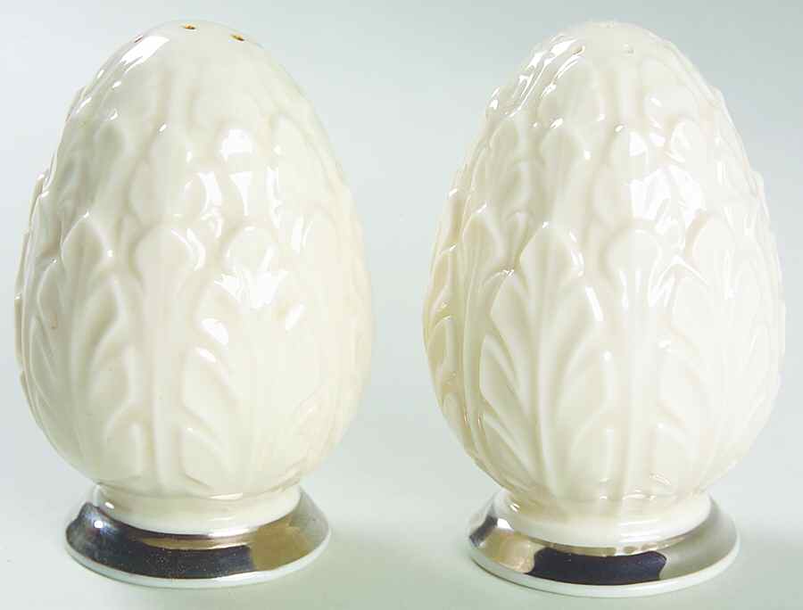 Woodleaf Collection Platinum Salt & Pepper Set by Lenox-1