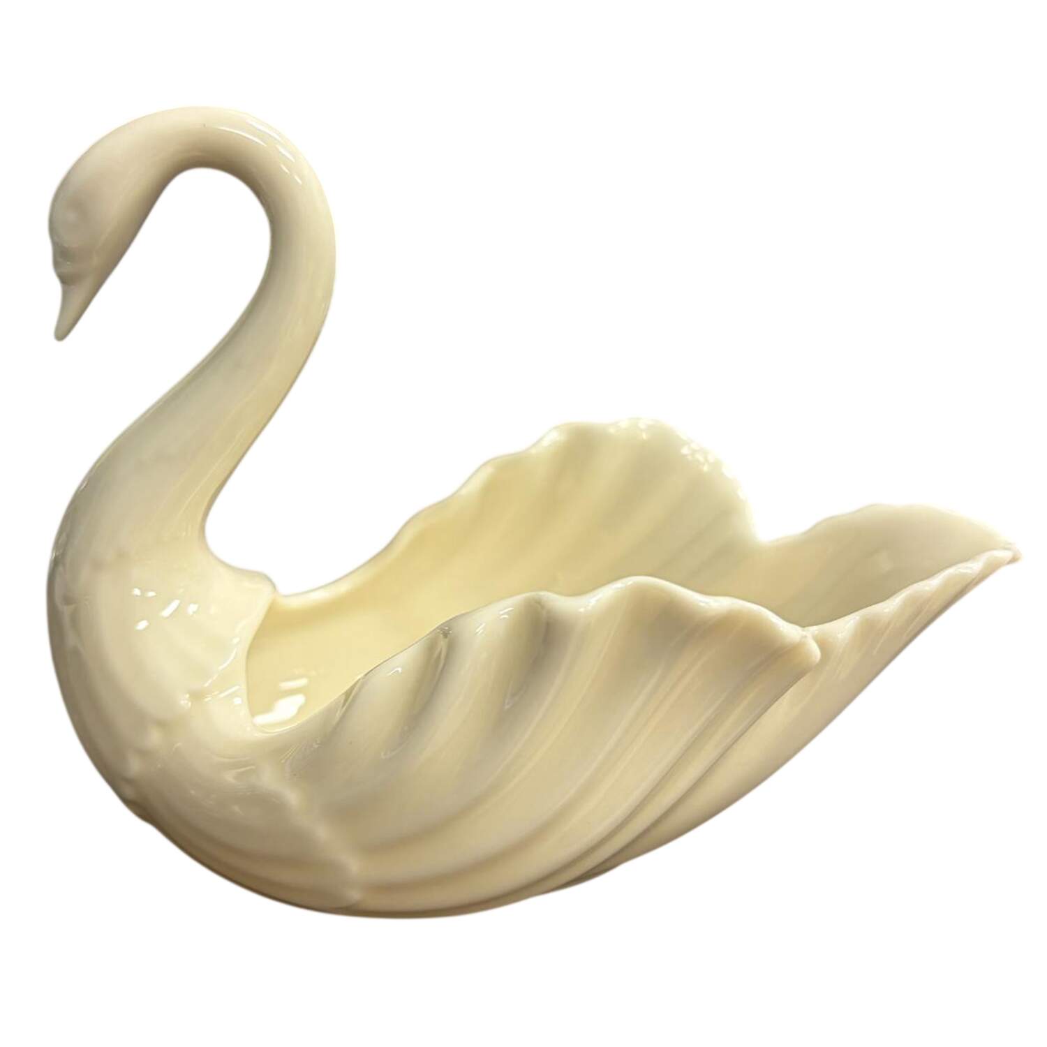 Swan Col Crm (Notrim, Opentail, Green stamp) 3" Swan Form Bowl by Lenox-1