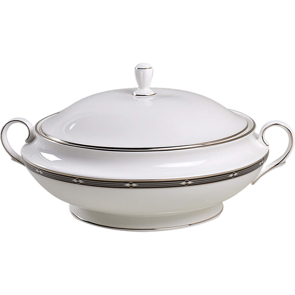 Diamond Solitaire Round Covered Vegetable by Lenox-1