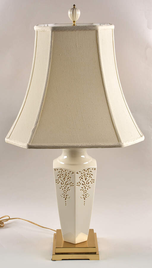 Renaissance Lace Collection 30" Electric Lamp & Shade by Lenox-1