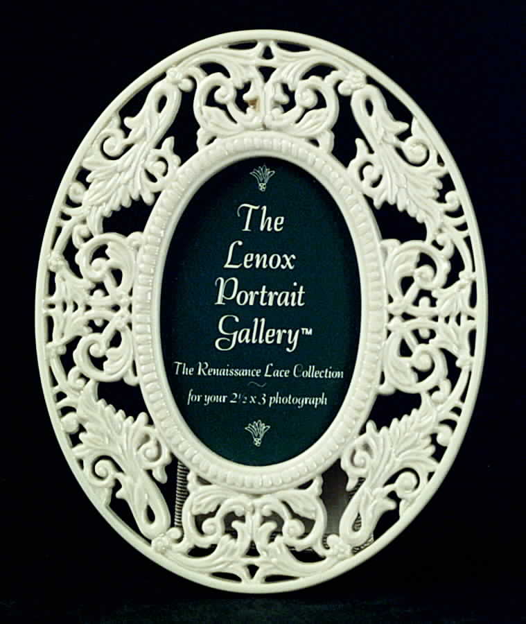 Renaissance Lace Collection Oval Frame-Holds 2 1/2" X 3" by Lenox-1