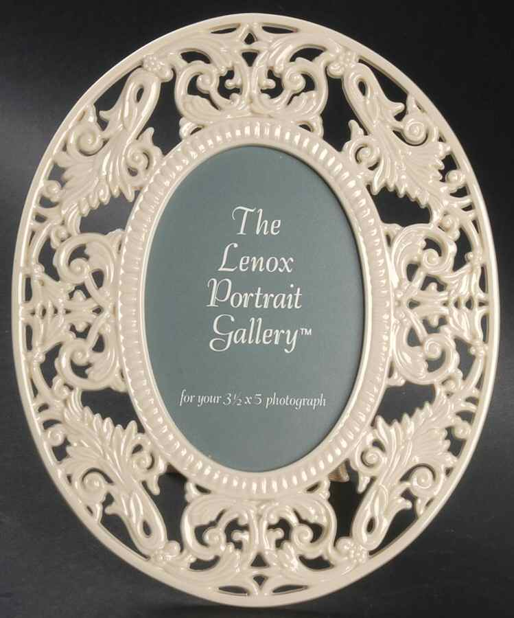Renaissance Lace Collection Oval Frame-Holds 3 1/2" X 5" by Lenox-1