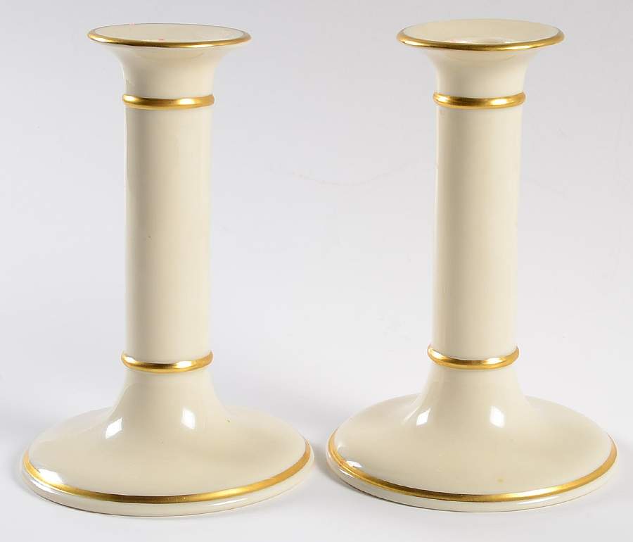 Windsor Collection Gold 7" Candlestick - Set of 2 by Lenox-1