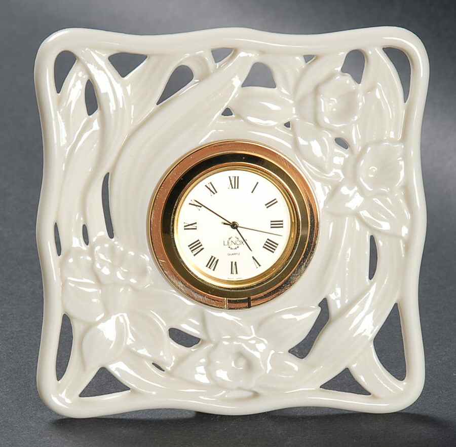 Masterpiece Collection Pierced Square Clock by Lenox-1
