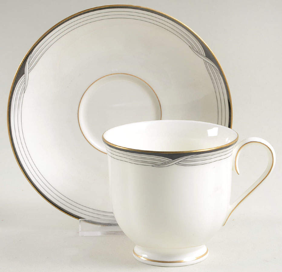 Erica (Japan Backstamp Mark) Footed Cup & Saucer Set by Lenox-1