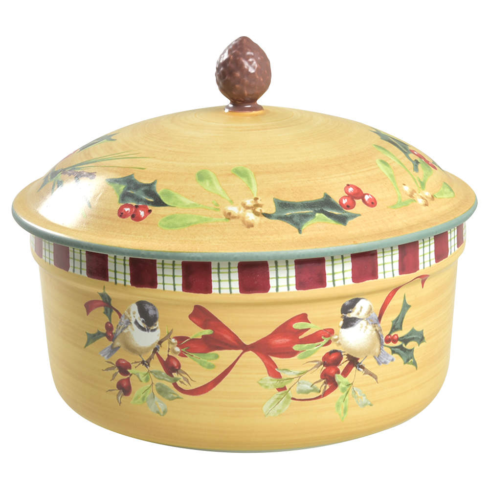 Winter Greetings 3 Quart Covered Round Baker by Lenox-1