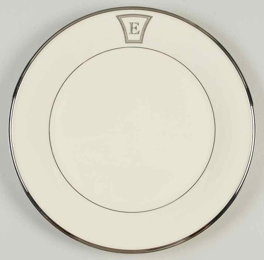 Solitaire Tempo Monogram Service Plate (Charger) by Lenox-1