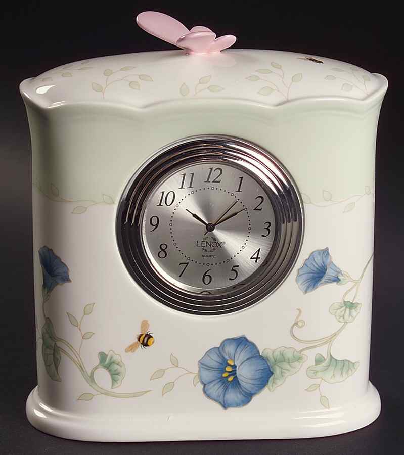 Butterfly Meadow Small Desk Clock by Lenox-1
