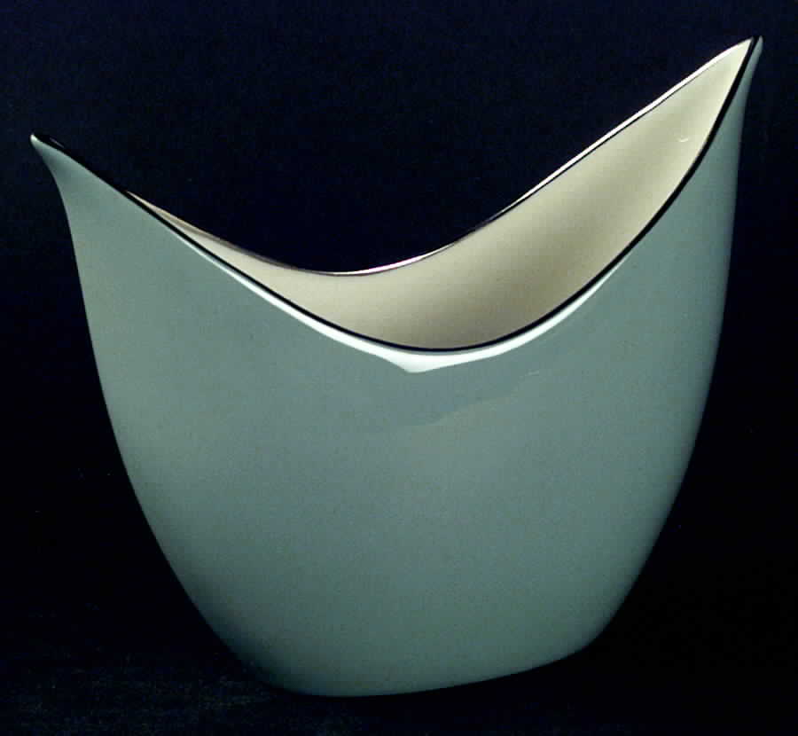 Crescent Collection Blue (Platinum Trim) 5" Vase by Lenox-1
