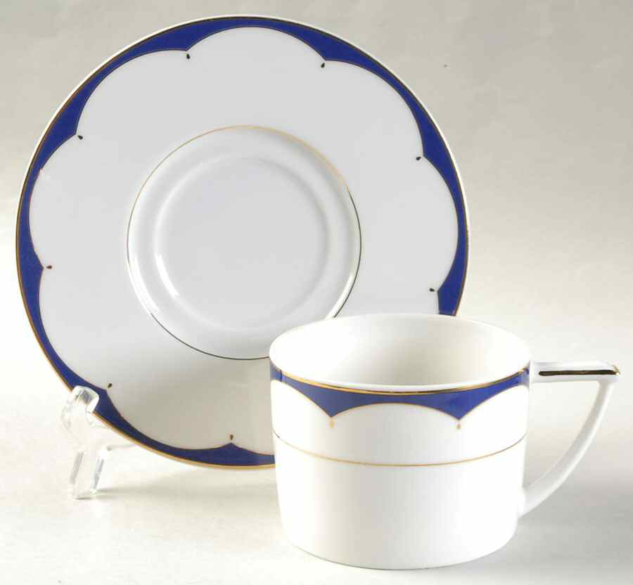Diademe Bleu Flat Cup & Saucer Set by Letang Remy-1