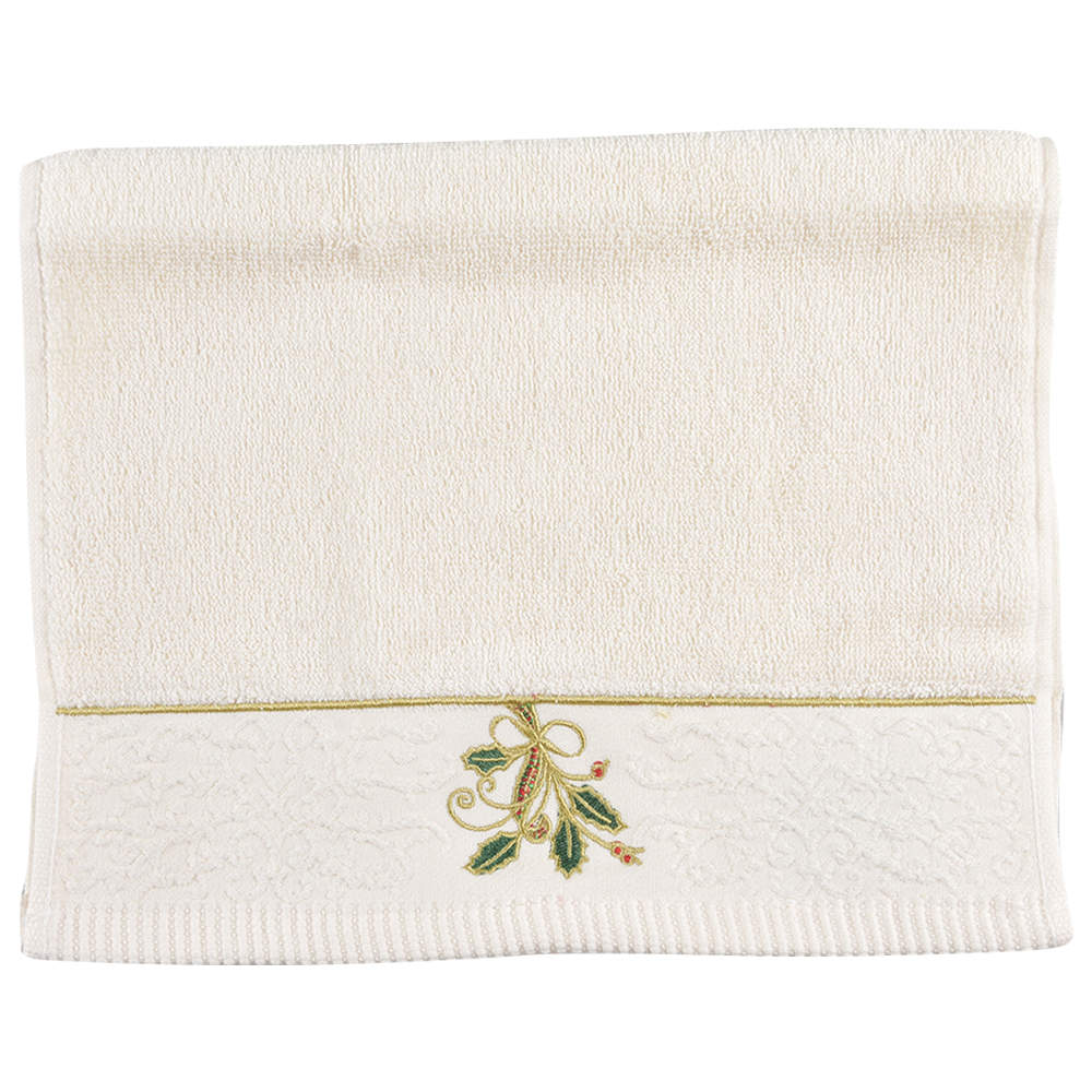 Holiday Nouveau Gold Cloth Fingertip Towel by Lenox-1