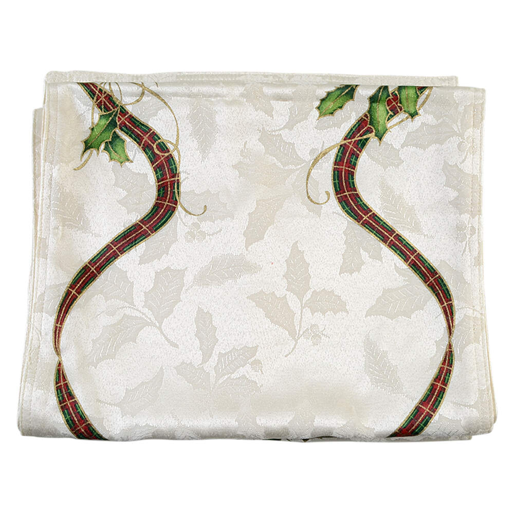 Holiday Nouveau Gold 14" X 90" Cloth Table Runner by Lenox-1