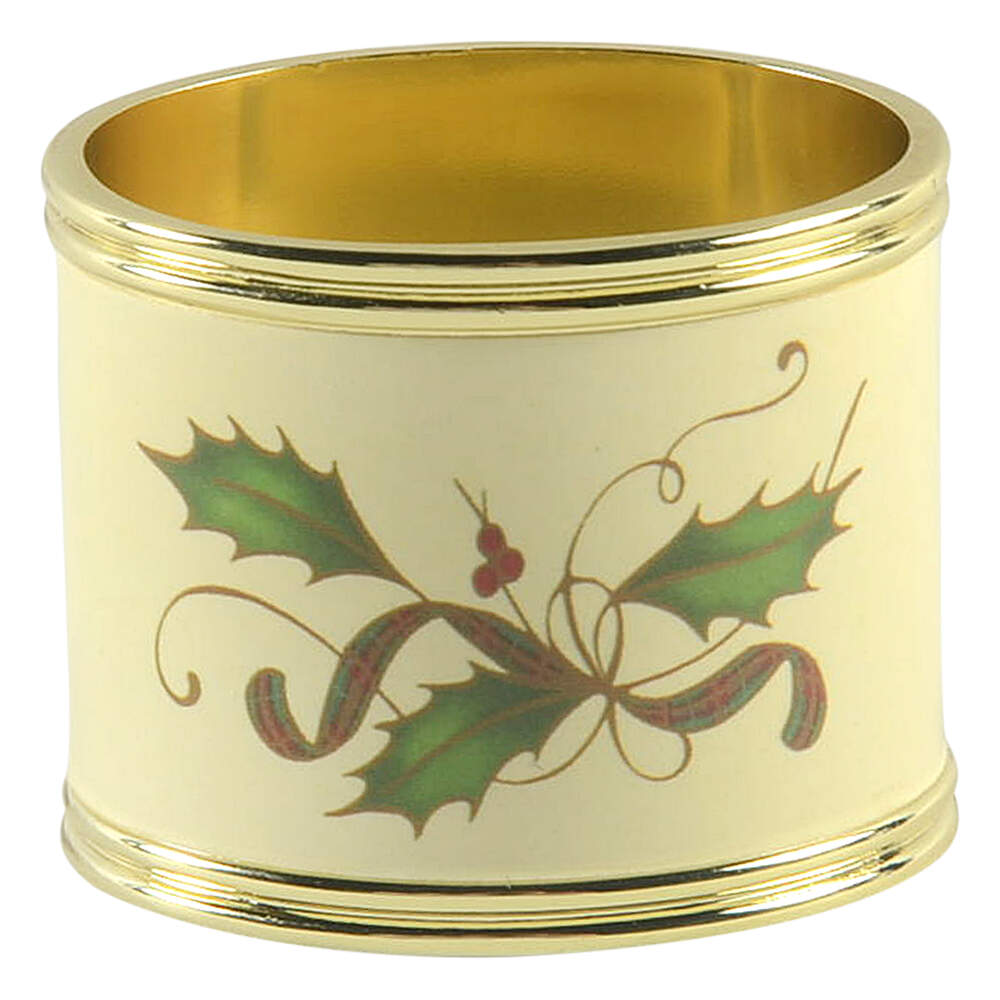 Holiday Nouveau Gold Metal Napkin Ring by Lenox-1