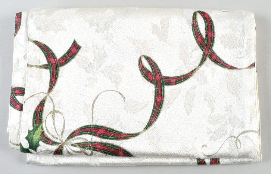Holiday Nouveau Gold 14" X 70" Cloth Table Runner by Lenox-1