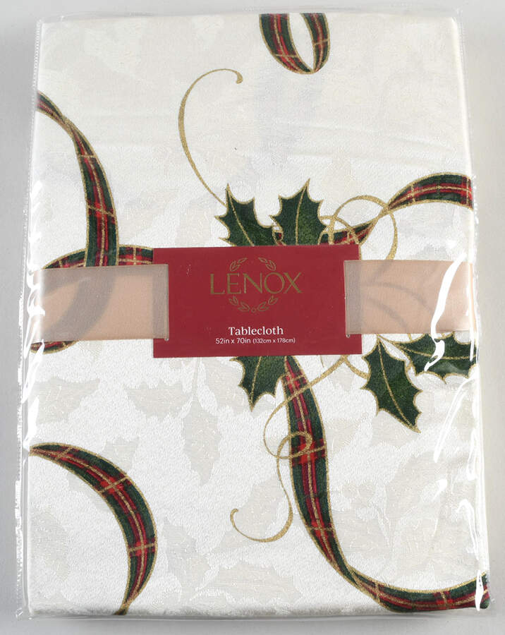 Holiday Nouveau Gold 52" x 70" Oblong Tablecloth by Lenox-1