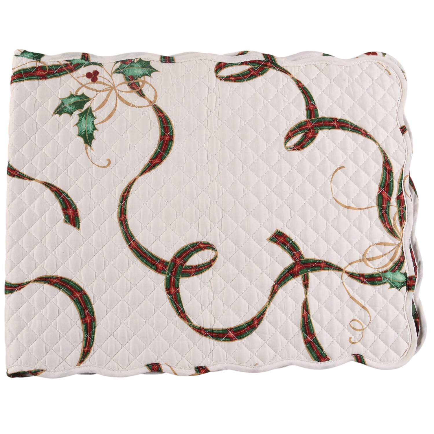 Holiday Nouveau Gold 14" X 30" Quilted Reversible Centerpiece Runner by Lenox-1