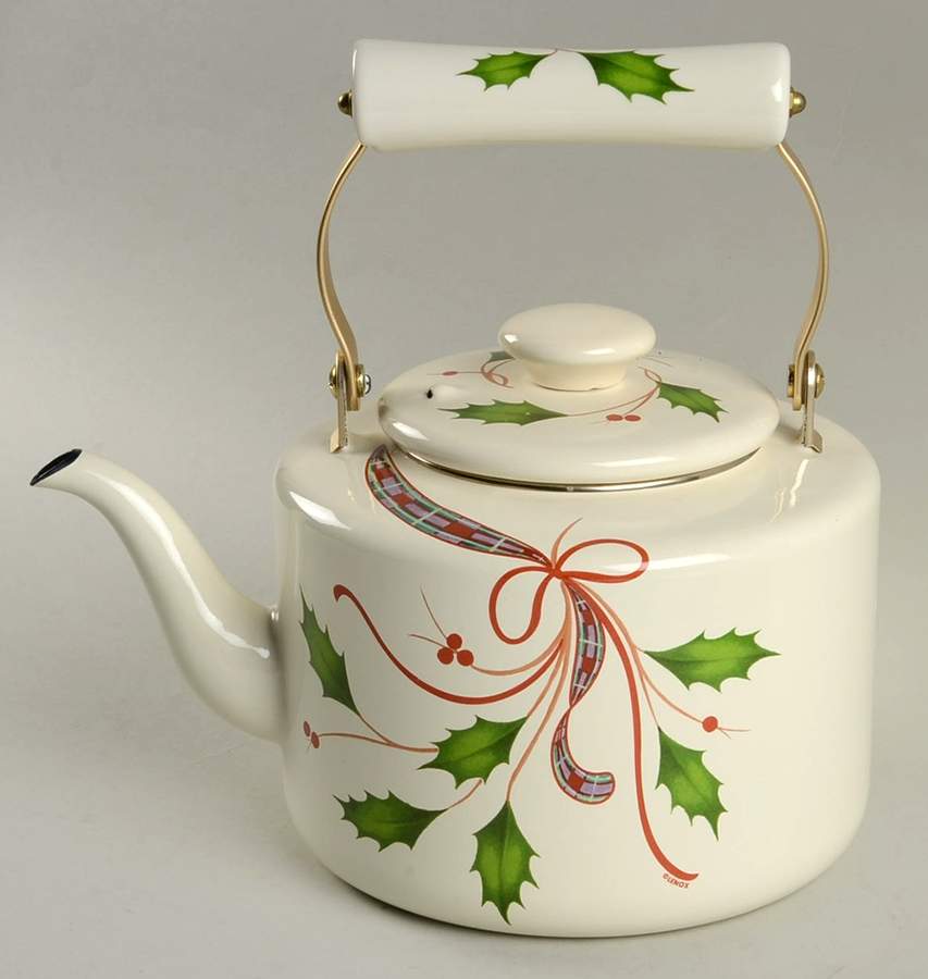 Holiday Nouveau Gold Metal Kettle & Lid by Lenox-1