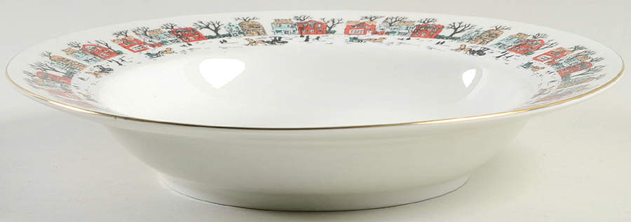 Village Rim Soup Bowl by Lynn's China-1