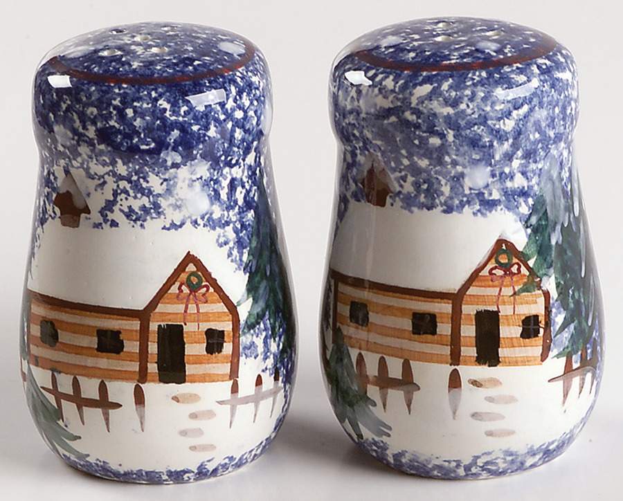 Holiday Mountain Lodge Salt & Pepper Set by Livingquarters-1