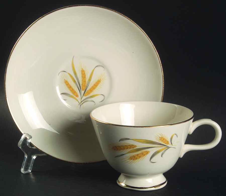 Fieldcrest Footed Cup & Saucer Set by Lifetime-1