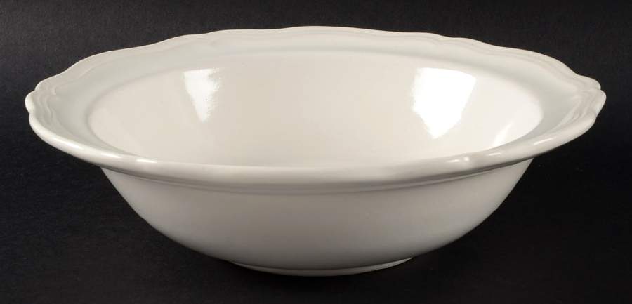 Queen Anne White 9" Round Vegetable Bowl by Loneoak-1
