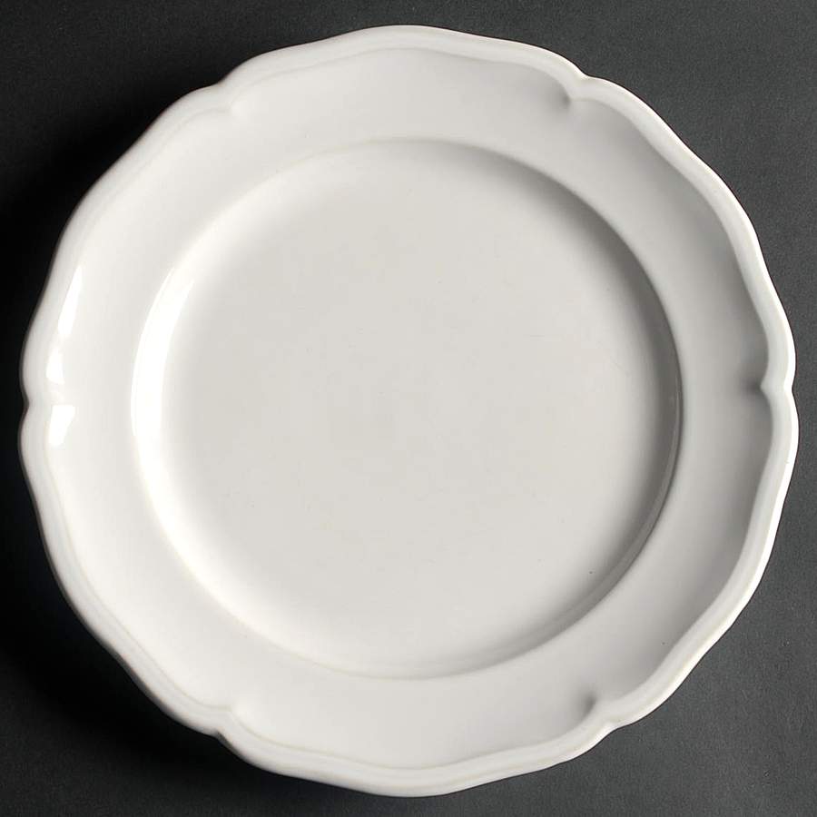 Queen Anne White Buffet Service Plate by Loneoak-1