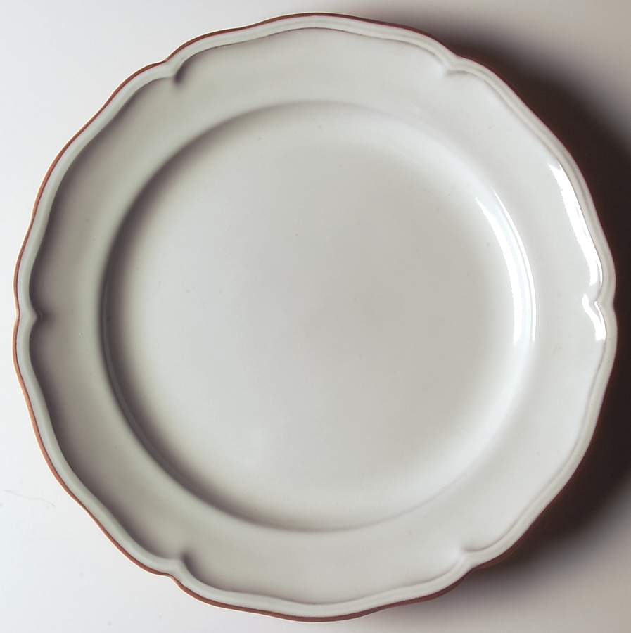 Queen Anne Terra Cotta Buffet Service Plate by Loneoak-1