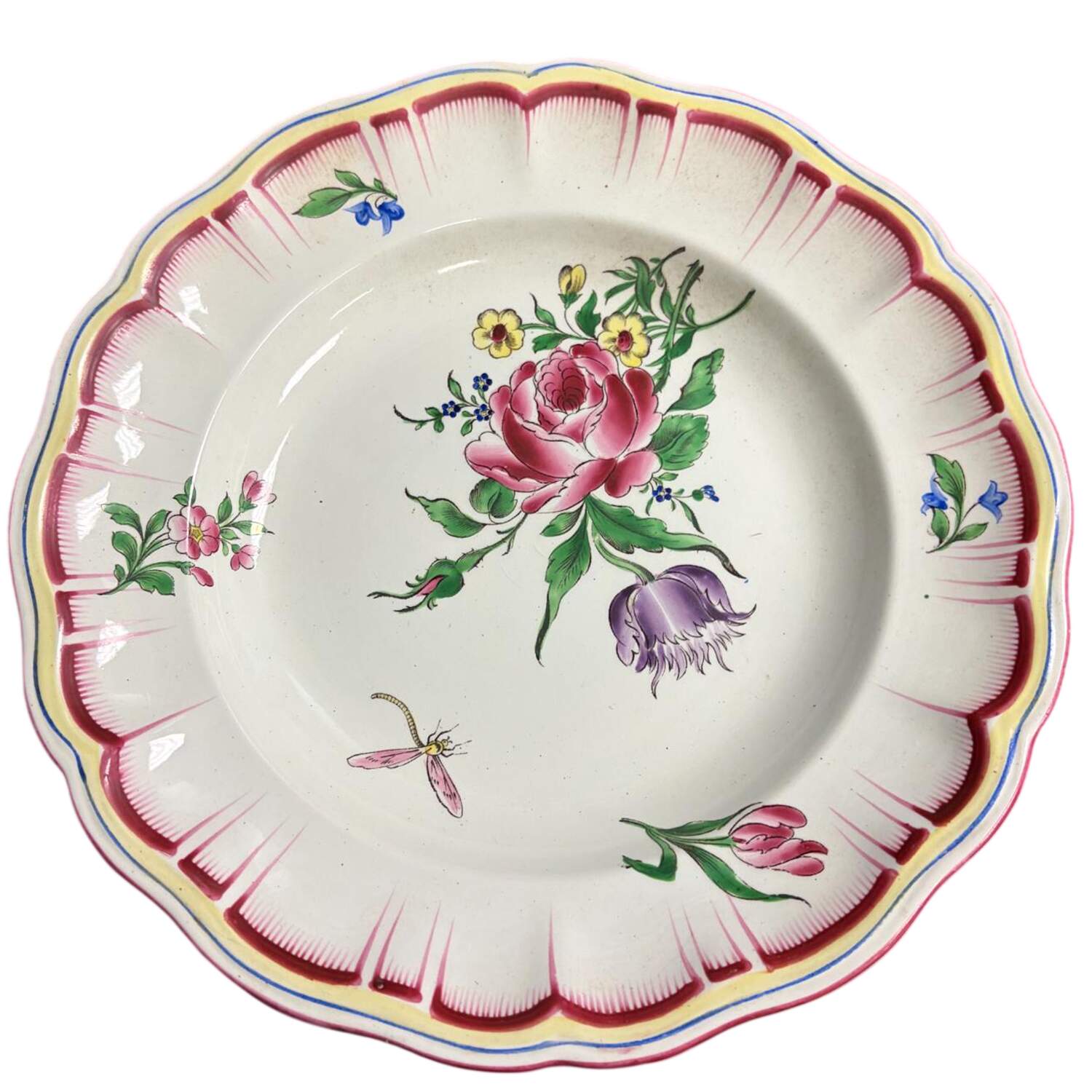LUN13 Large Rim Soup Bowl by Luneville-1