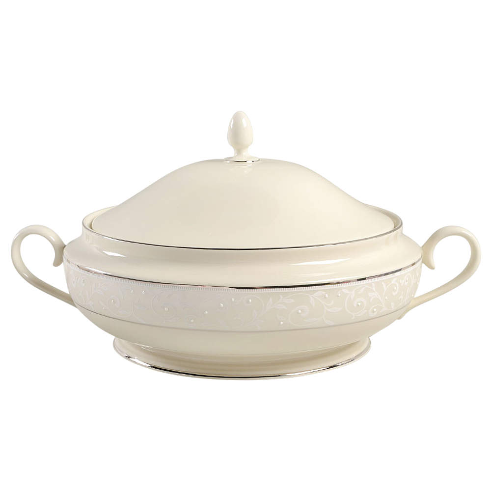 Pearl Innocence 1999 Shape Round Covered Vegetable by Lenox-1