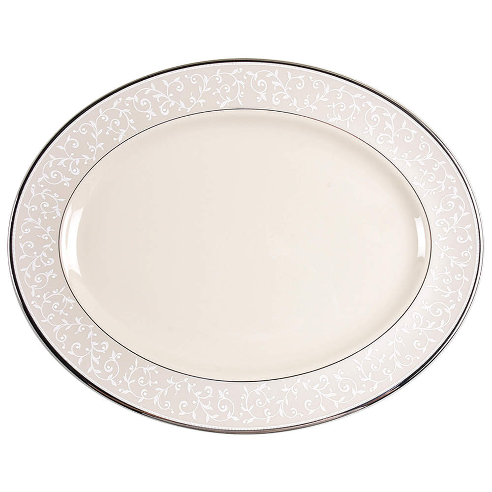 Pearl Innocence 16" Oval Serving Platter by Lenox-1