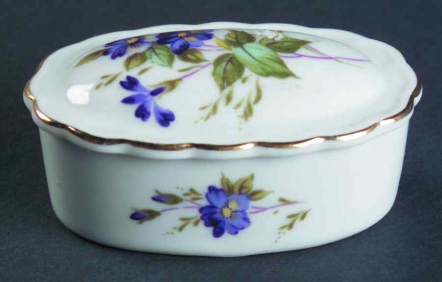 Violette Oblong Box & Lid by Lefton-1
