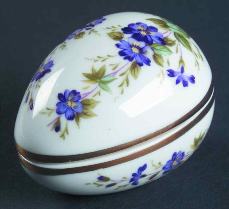 Violette Medium Egg Box & Lid by Lefton-1