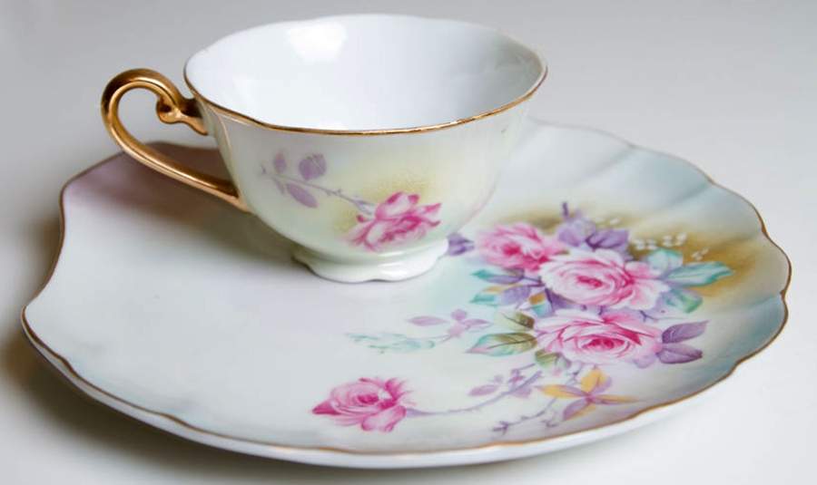 657 Snack Plate & Cup Set by Lefton-1