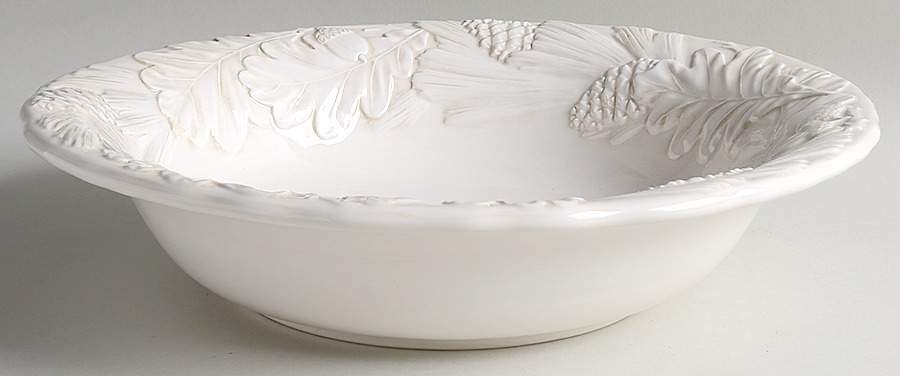 Pine Oak 12" Large Salad Serving Bowl by La Ceramica VBC-1