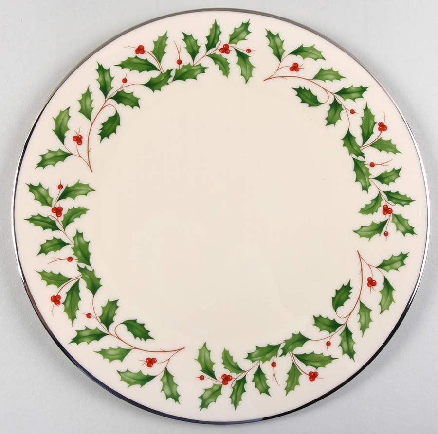 Holiday Platinum Smooth Round Cake Plate by Lenox-1