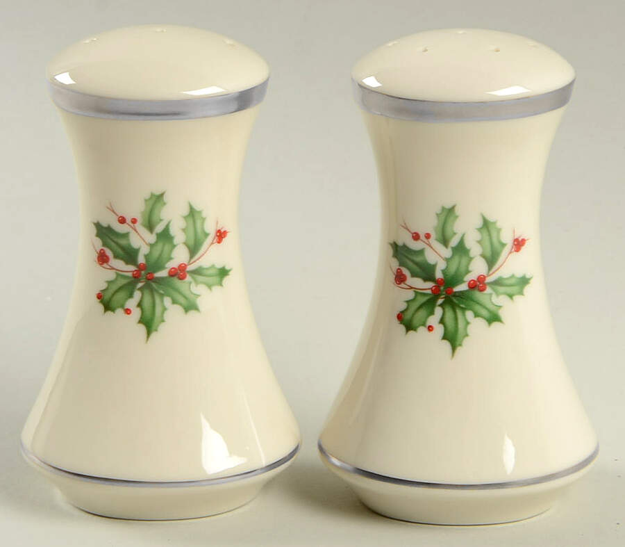 Holiday Platinum Salt & Pepper Set by Lenox-1