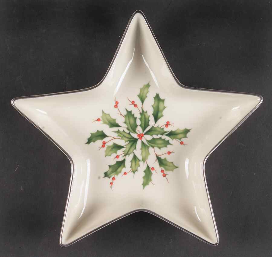 Holiday Platinum Star Shaped Dish by Lenox-1