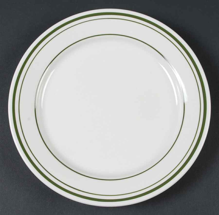 Green Band Salad Plate by Lynn's China-1