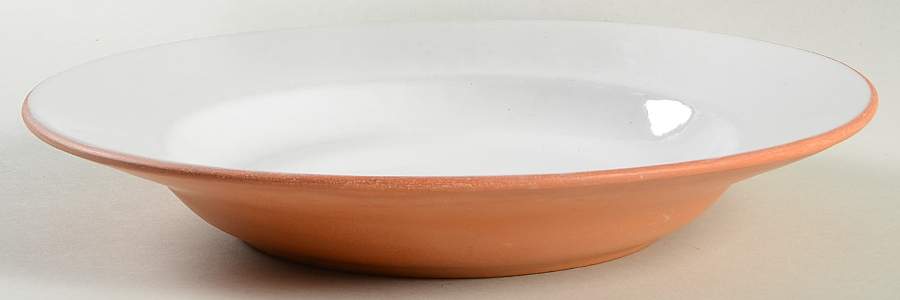 Normandie White Large Rim Soup Bowl by Loneoak-1