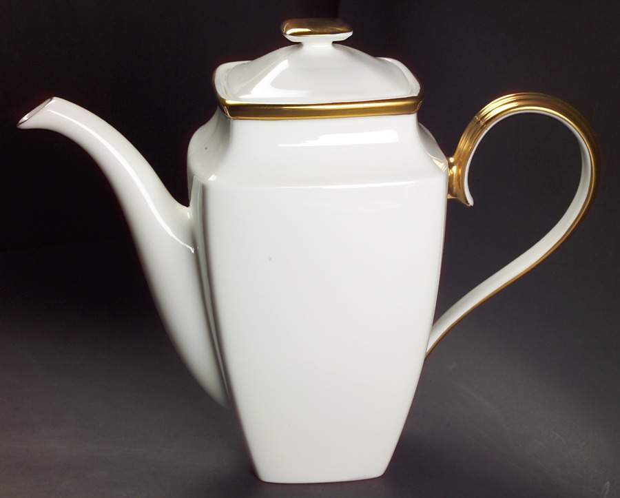 Eternal White Square Coffee Pot & Lid by Lenox-1